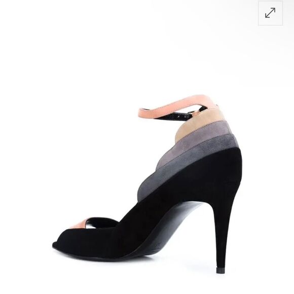 Pierre Hardy Sz 8.5 Roxy Art Deco Suede Stiletto High Heels Shoes NWOB 38.5 - Picture 9 of 10